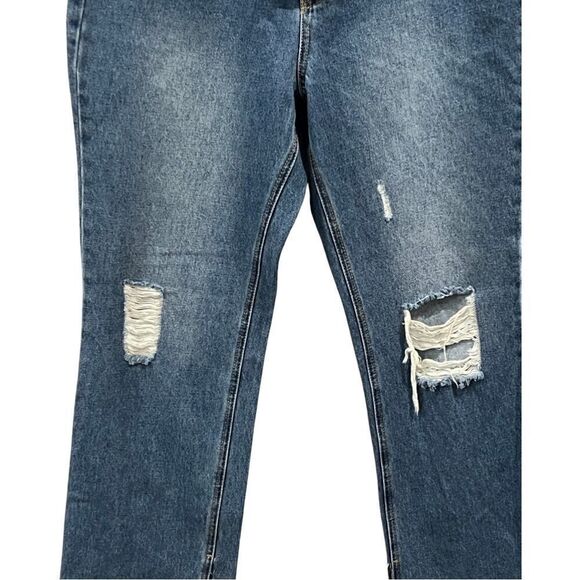 NWT Avec Les Filles High Rise Denim split side hem jeans Size 30 - Picture 5 of 10